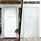 Personalised New Zealand Aotearoa Door Cover Nurse Tribal Teal Version