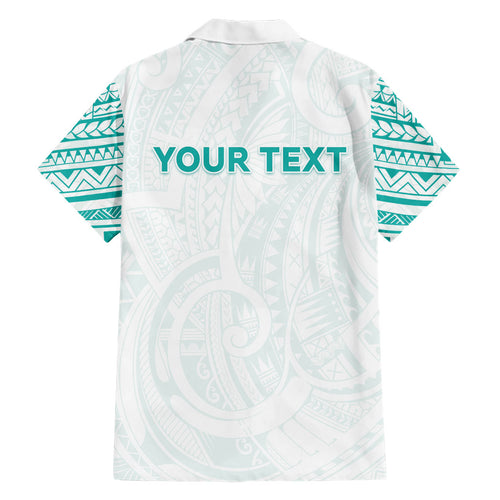 Personalised New Zealand Aotearoa Family Matching Mermaid Dress and Hawaiian Shirt Nurse Tribal Teal Version