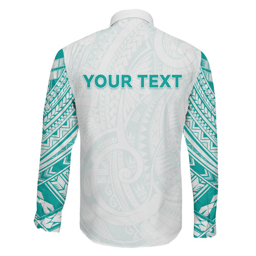 Personalised New Zealand Aotearoa Family Matching Mermaid Dress and Hawaiian Shirt Nurse Tribal Teal Version