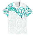 Personalised New Zealand Aotearoa Family Matching Tank Maxi Dress and Hawaiian Shirt Nurse Tribal Teal Version