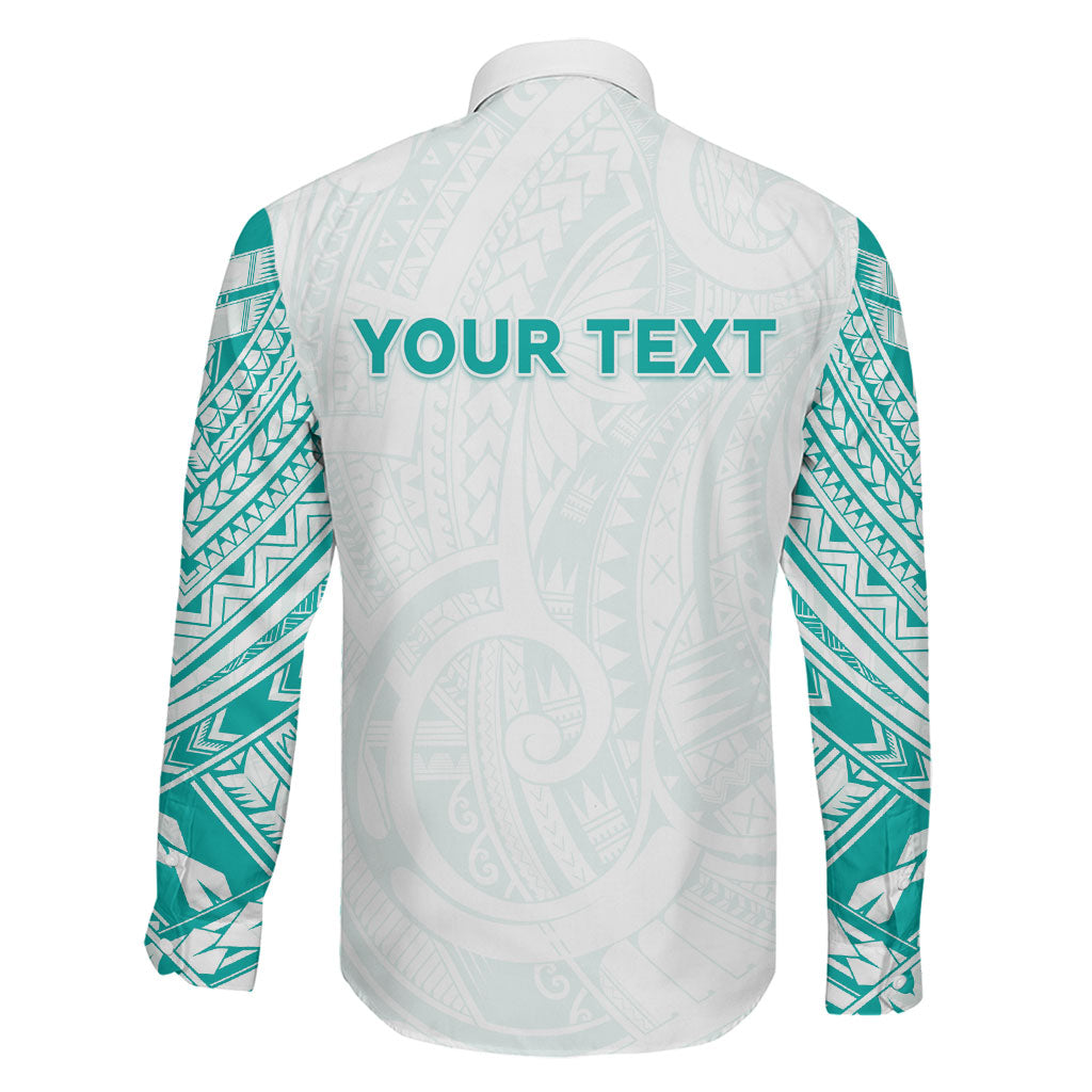Personalised New Zealand Aotearoa Family Matching Tank Maxi Dress and Hawaiian Shirt Nurse Tribal Teal Version