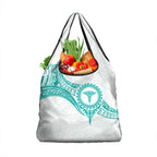 New Zealand Aotearoa Grocery Bag Nurse Tribal Teal Version