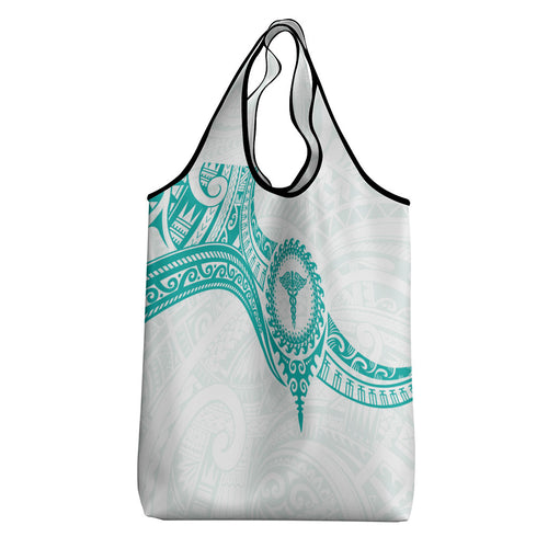 New Zealand Aotearoa Grocery Bag Nurse Tribal Teal Version