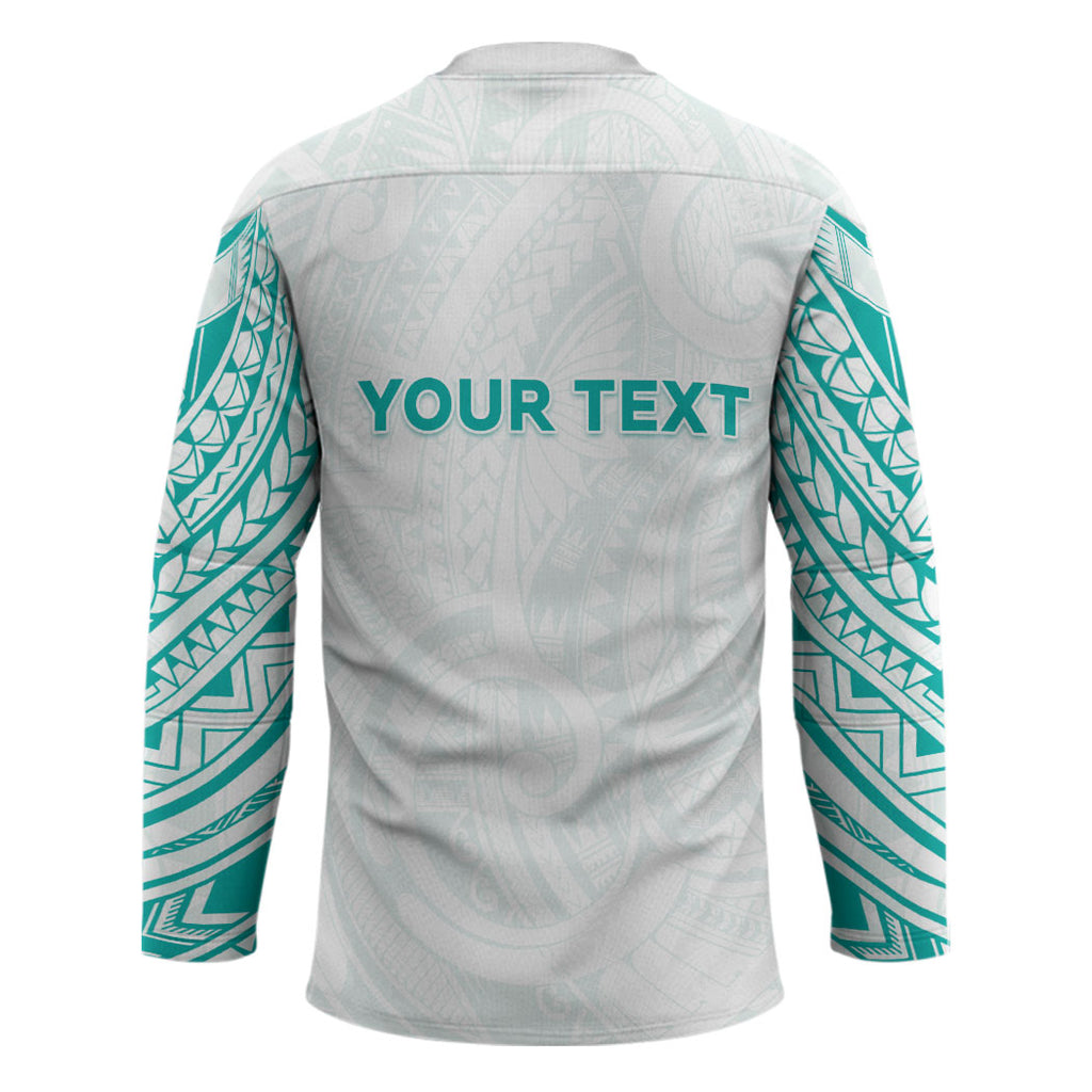 Personalised New Zealand Aotearoa Hockey Jersey Nurse Tribal Teal Version