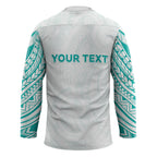 Personalised New Zealand Aotearoa Hockey Jersey Nurse Tribal Teal Version