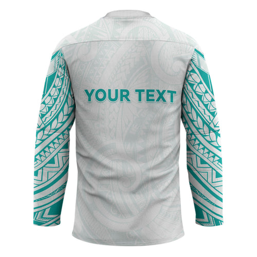 Personalised New Zealand Aotearoa Hockey Jersey Nurse Tribal Teal Version