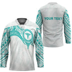 Personalised New Zealand Aotearoa Hockey Jersey Nurse Tribal Teal Version