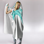 New Zealand Aotearoa Hooded Blanket Nurse Tribal Teal Version