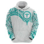 Personalised New Zealand Aotearoa Hoodie Nurse Tribal Teal Version