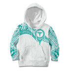 Personalised New Zealand Aotearoa Kid Hoodie Nurse Tribal Teal Version