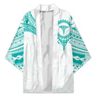 Personalised New Zealand Aotearoa Kimono Nurse Tribal Teal Version