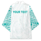 Personalised New Zealand Aotearoa Kimono Nurse Tribal Teal Version