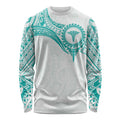 Personalised New Zealand Aotearoa Long Sleeve Shirt Nurse Tribal Teal Version