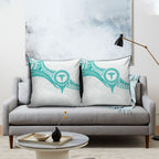 New Zealand Aotearoa Pillow Cover Nurse Tribal Teal Version