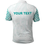 Personalised New Zealand Aotearoa Polo Shirt Nurse Tribal Teal Version