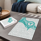 New Zealand Aotearoa Puzzle Nurse Tribal Teal Version