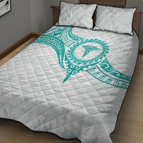New Zealand Aotearoa Quilt Bed Set Nurse Tribal Teal Version