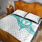 New Zealand Aotearoa Quilt Bed Set Nurse Tribal Teal Version
