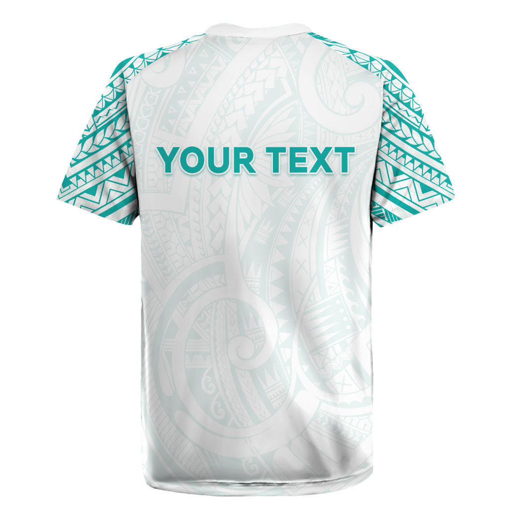 Personalised New Zealand Aotearoa Rugby Jersey Nurse Tribal Teal Version