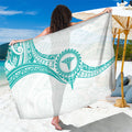 New Zealand Aotearoa Sarong Nurse Tribal Teal Version
