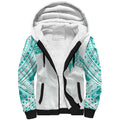 Personalised New Zealand Aotearoa Sherpa Hoodie Nurse Tribal Teal Version