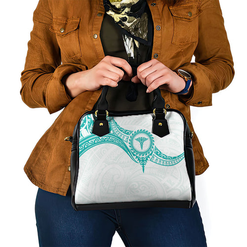 New Zealand Aotearoa Shoulder Handbag Nurse Tribal Teal Version