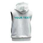 Personalised New Zealand Aotearoa Sleeveless Hoodie Nurse Tribal Teal Version