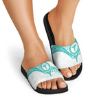 New Zealand Aotearoa Slide Sandals Nurse Tribal Teal Version