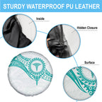New Zealand Aotearoa Spare Tire Cover Nurse Tribal Teal Version