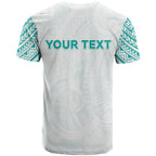 Personalised New Zealand Aotearoa T Shirt Nurse Tribal Teal Version