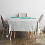 New Zealand Aotearoa Tablecloth Nurse Tribal Teal Version