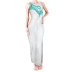 Personalised New Zealand Aotearoa Tank Maxi Dress Nurse Tribal Teal Version