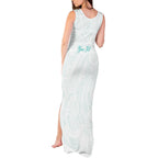 Personalised New Zealand Aotearoa Tank Maxi Dress Nurse Tribal Teal Version