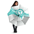 New Zealand Aotearoa Umbrella Nurse Tribal Teal Version