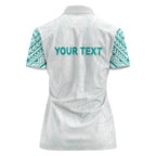 Personalised New Zealand Aotearoa Women Polo Shirt Nurse Tribal Teal Version