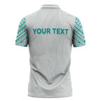 Personalised New Zealand Aotearoa Zipper Polo Shirt Nurse Tribal Teal Version