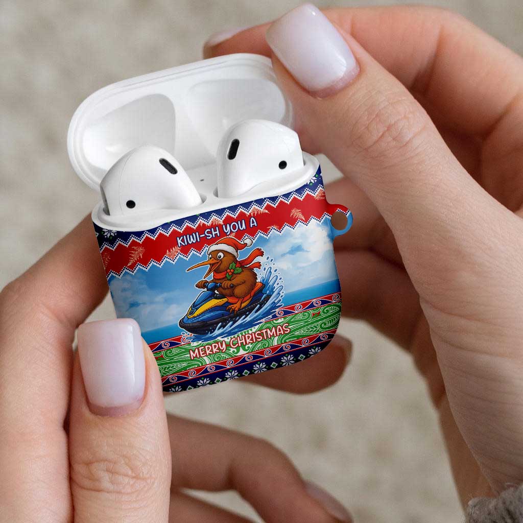 New Zealand Christmas AirPods Case Funny Jet Ride Kiwi Xmas - Aussie Hoodie