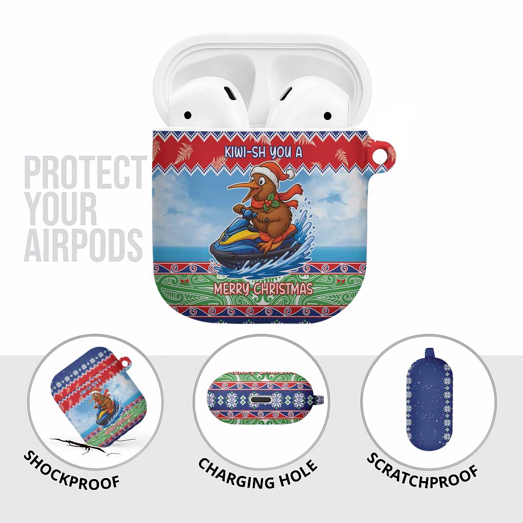New Zealand Christmas AirPods Case Funny Jet Ride Kiwi Xmas - Aussie Hoodie