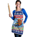 New Zealand Christmas Apron Funny Jet Ride Kiwi Xmas - Aussie Hoodie