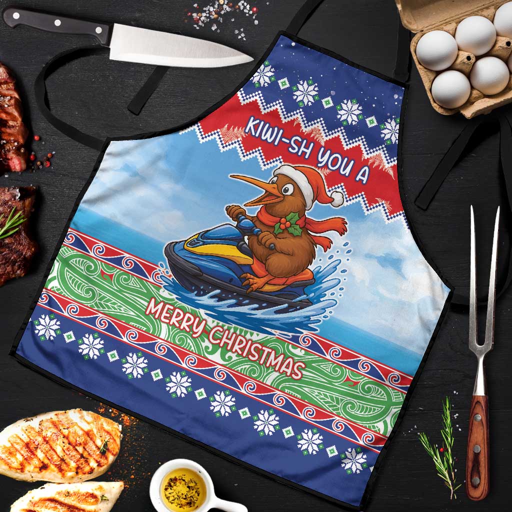 New Zealand Christmas Apron Funny Jet Ride Kiwi Xmas - Aussie Hoodie