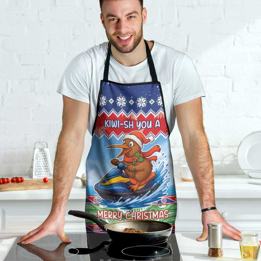 New Zealand Christmas Apron Funny Jet Ride Kiwi Xmas - Aussie Hoodie