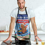 New Zealand Christmas Apron Funny Jet Ride Kiwi Xmas - Aussie Hoodie