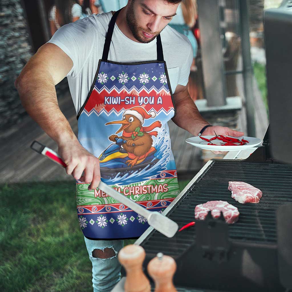 New Zealand Christmas Apron Funny Jet Ride Kiwi Xmas - Aussie Hoodie