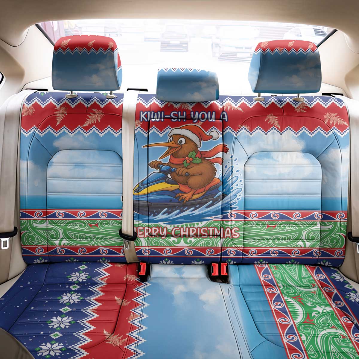 New Zealand Christmas Back Car Seat Cover Funny Jet Ride Kiwi Xmas - Aussie Hoodie