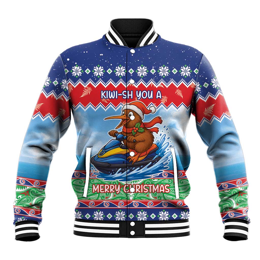 New Zealand Christmas Baseball Jacket Funny Jet Ride Kiwi Xmas - Aussie Hoodie