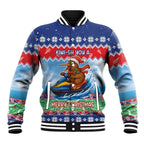 New Zealand Christmas Baseball Jacket Funny Jet Ride Kiwi Xmas - Aussie Hoodie