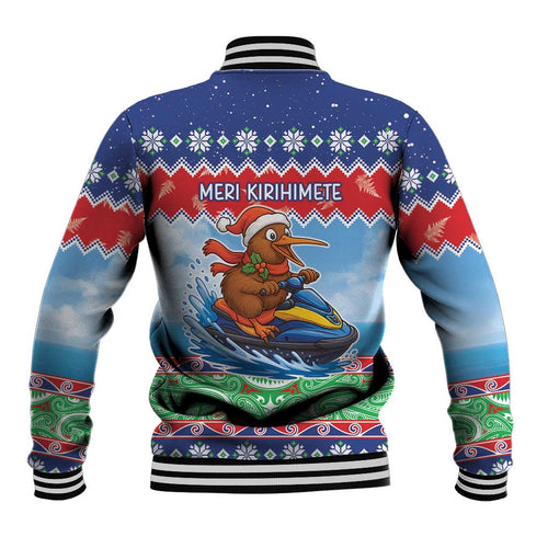 New Zealand Christmas Baseball Jacket Funny Jet Ride Kiwi Xmas - Aussie Hoodie