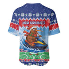 New Zealand Christmas Baseball Jersey Funny Jet Ride Kiwi Xmas - Aussie Hoodie