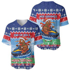 New Zealand Christmas Baseball Jersey Funny Jet Ride Kiwi Xmas - Aussie Hoodie