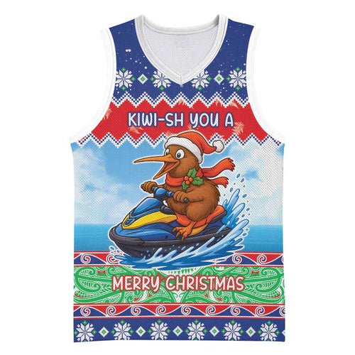 New Zealand Christmas Basketball Jersey Funny Jet Ride Kiwi Xmas - Aussie Hoodie